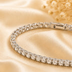 Éclat Crystal Tennis Bracelet – Silver