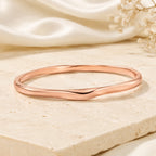 Élan Contour Stackable Bracelet – Modern Abstract Bangle in Silver, Gold & Rose Gold