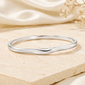 Élan Contour Stackable Bracelet – Modern Abstract Bangle in Silver, Gold & Rose Gold