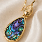 Marisol Abalone Drop Earrings – Gold Earrings with Colorful Abalone Inlay