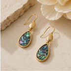 Marisol Abalone Drop Earrings – Gold Earrings with Colorful Abalone Inlay